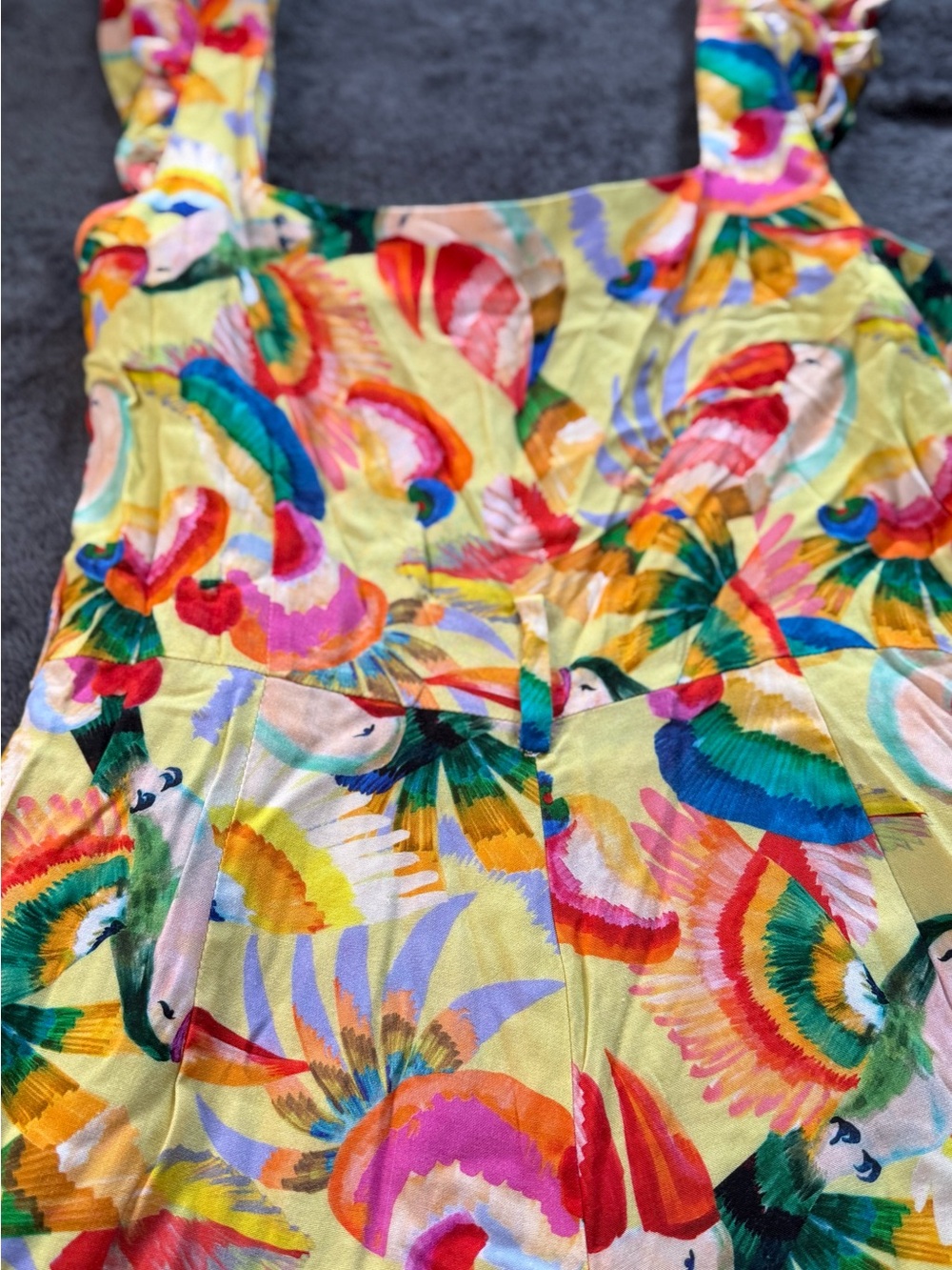 Farm rio - Anthropolgie - Yellow Tropical Print Romper - Picture 2 of 16